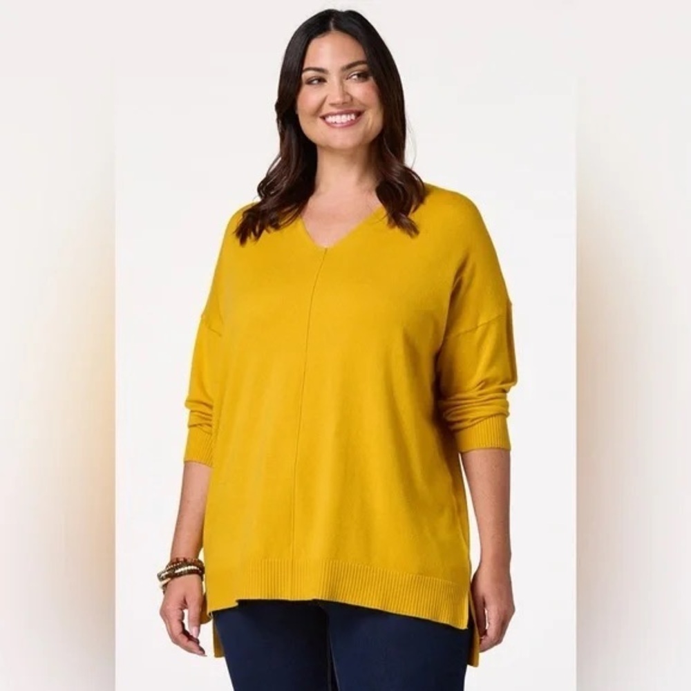 ❄️ Cato | PLUS SIZE SEAMED SWEATER NUGGET GOLD